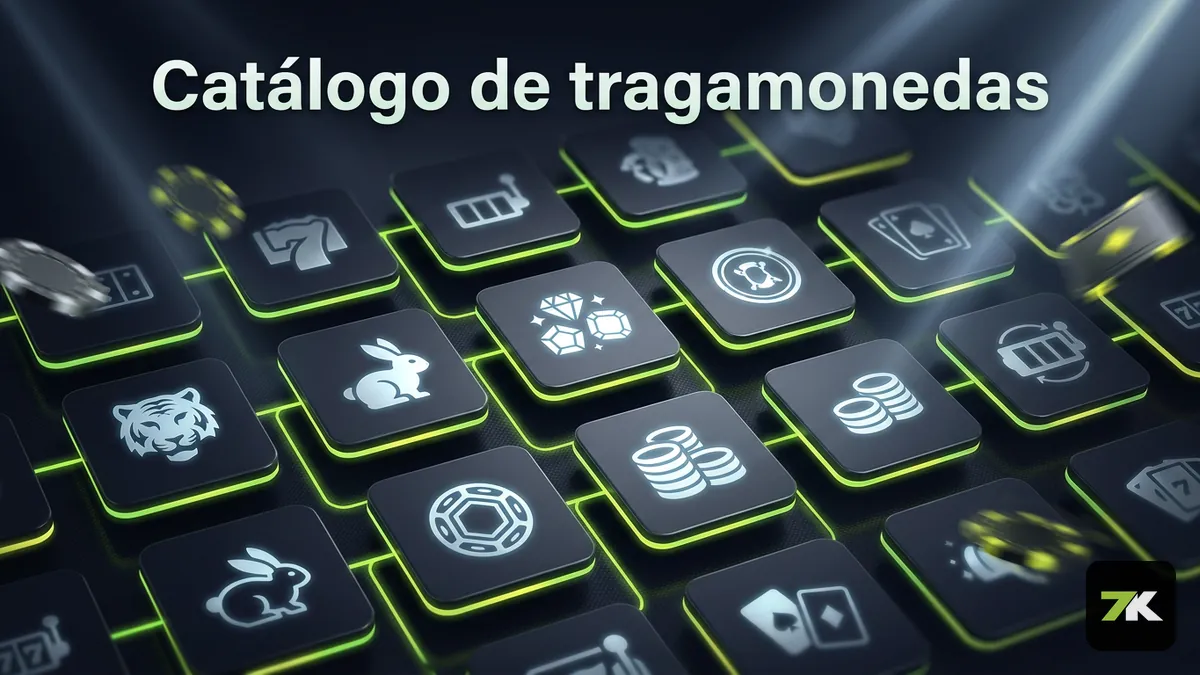 Catálogo de tragamonedas y proveedores de juegos en Bet7k Chile